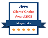 Avvo | Clients' Choice Award 2023 | Morgan Lake | 5 Stars